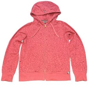 Y2K RARE TNA women's pink "love TNA" graphic hoodie, size small.